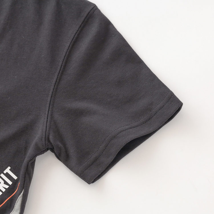 配色斜め切り替えプリント半袖Tシャツ -イオンのプライベートブランド 