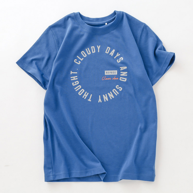 サークルロゴプリント半袖Tシャツ -イオンのプライベートブランド 