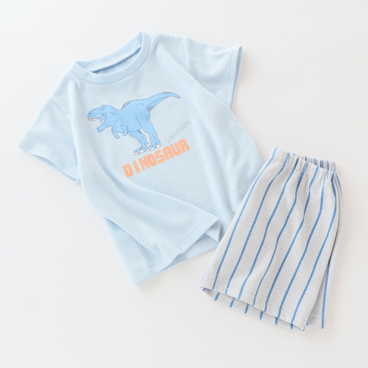 PEACE FIT COOL 半袖パジャマ 恐竜柄 -イオンのプライベートブランド TOPVALU(トップバリュ) - イオンのプライベートブランド  TOPVALU(トップバリュ)