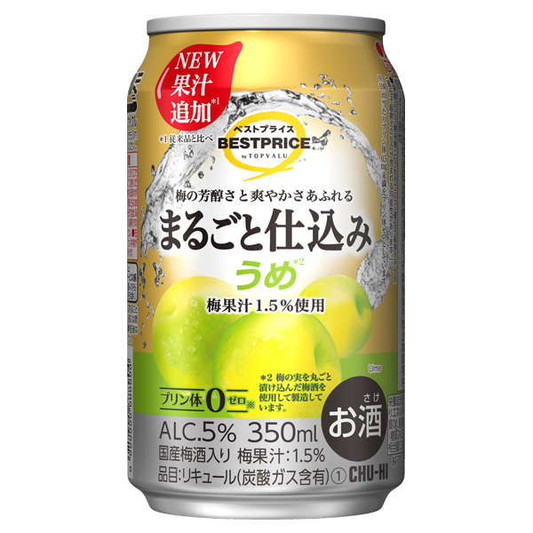 Tvbpまるごと仕込みうめ350ml イオンのプライベートブランド Topvalu トップバリュ イオンのプライベートブランド Topvalu トップバリュ