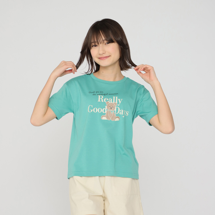 PEACE FIT COOL クマプリント半袖Tシャツ