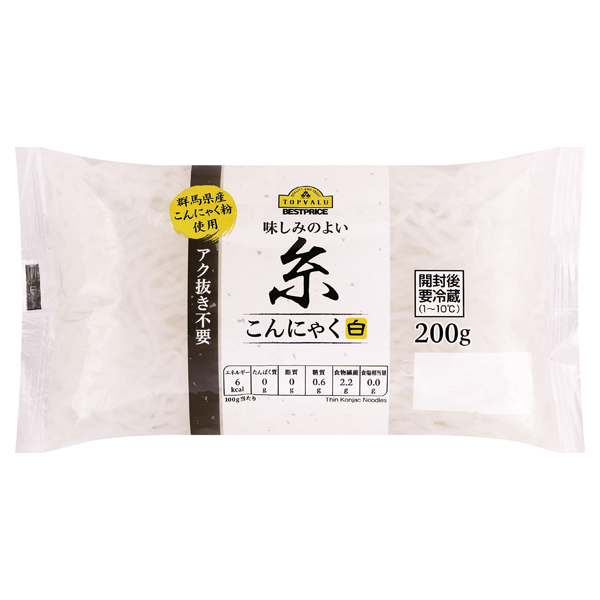 TV Easily Seasoned Pre-boiled Konjac Noodles White 商品画像 (メイン)