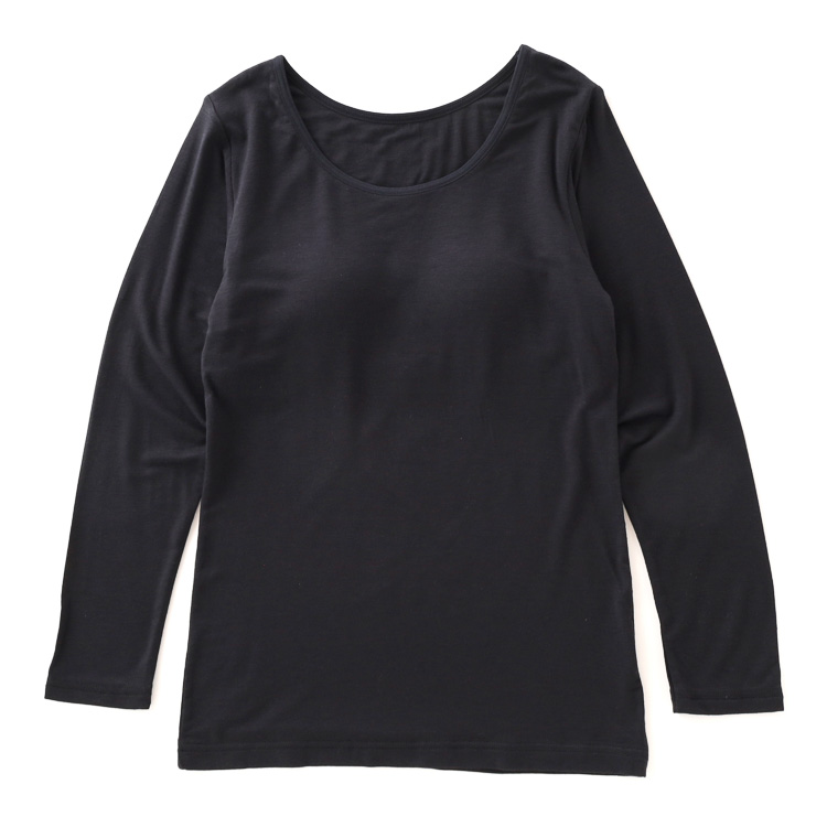 PEACE FIT WARM カップ付ハーフトップ内蔵9分袖