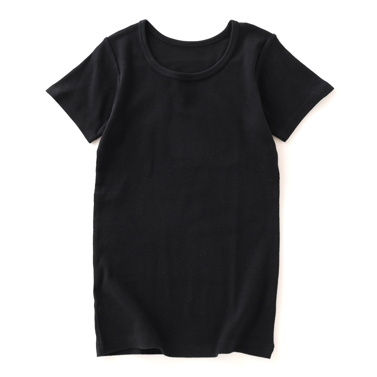 PEACE FIT WARM 綿 半袖丸首(衿広め)