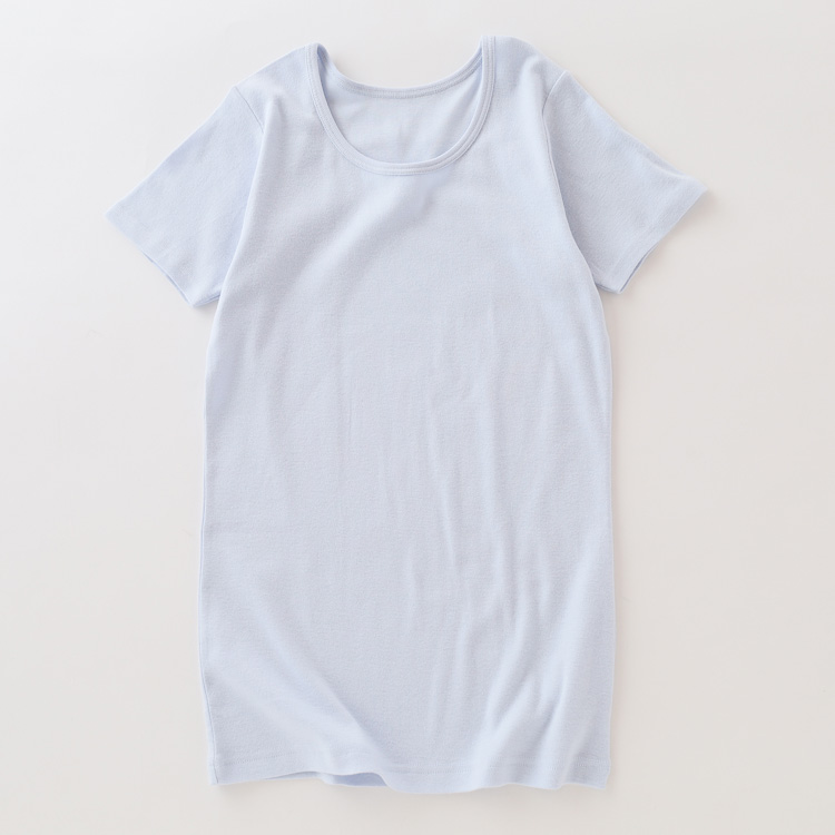 PEACE FIT WARM 綿 半袖丸首(衿広め)