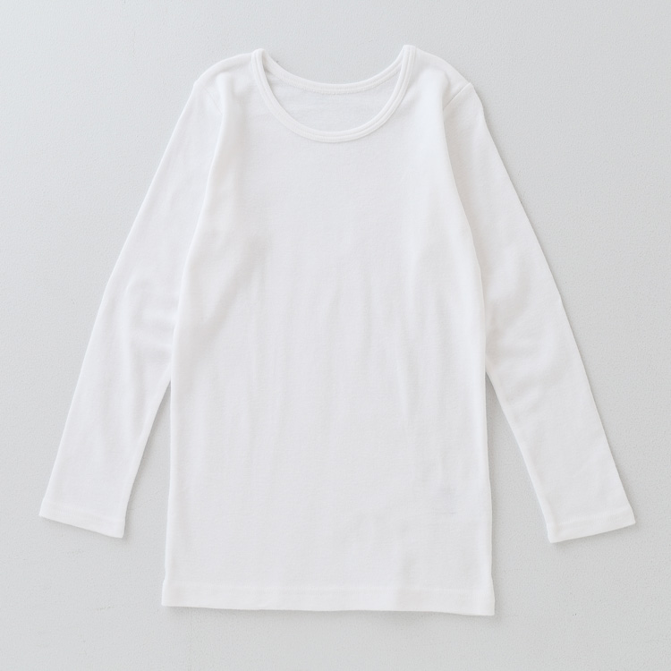 PEACE FIT WARM 綿 長袖丸首(衿広め)