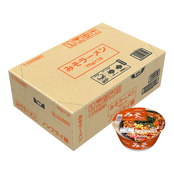 オールタイムヌードル コシのあるもっちりとしたノンフライ麺 みそラーメン 商品画像 (メイン)