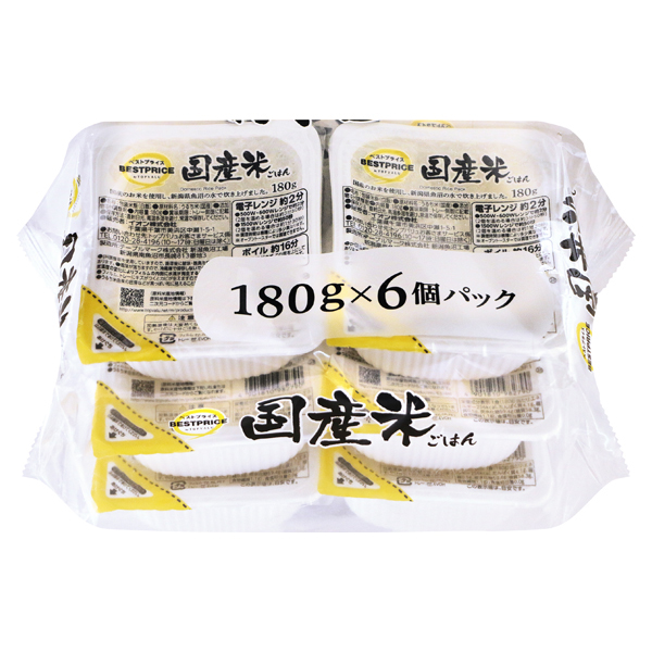 米饭 180g X 6 商品画像 (メイン)