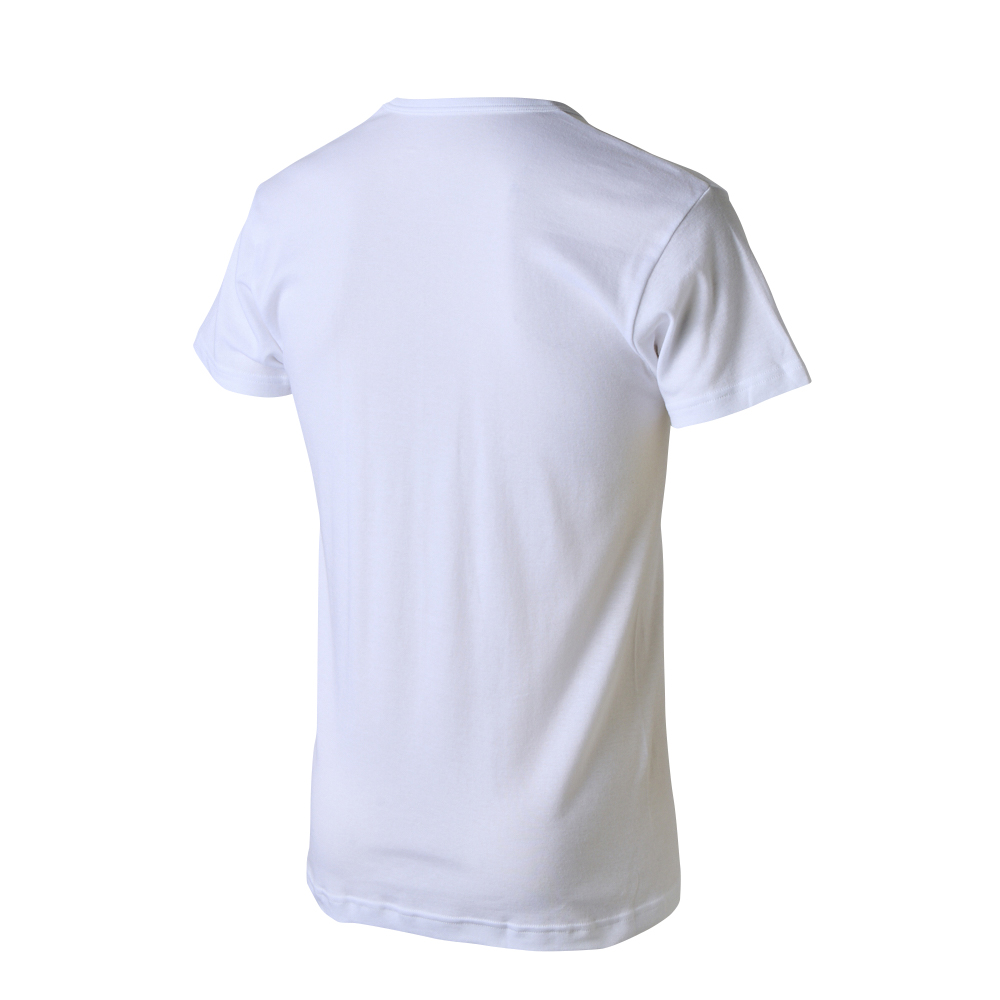 オーガニックコットン 100%(身生地) 半袖Vネックシャツ フライス編み 商品画像 (0)
