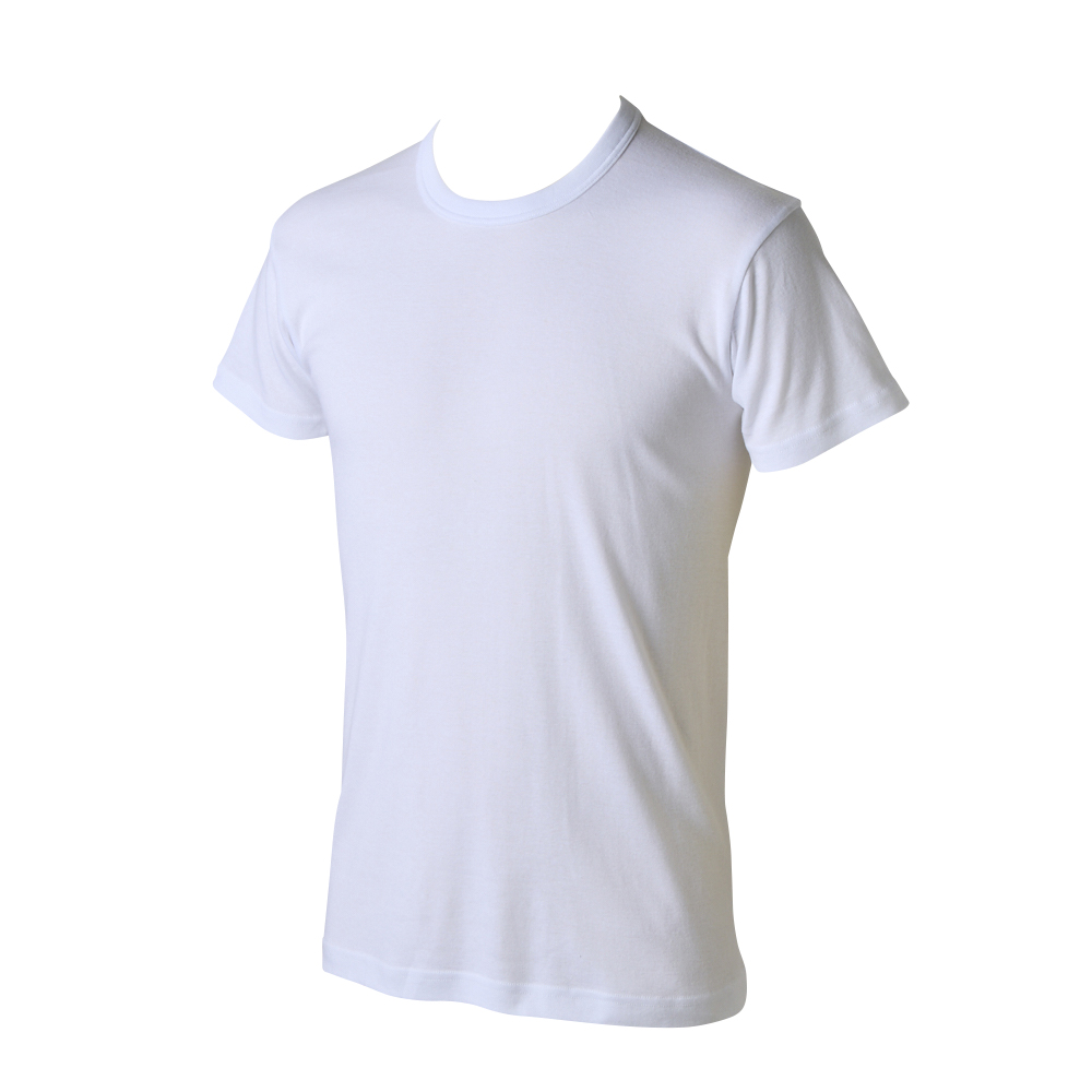 オーガニックコットン 100%(身生地) 半袖クルーネックシャツ フライス編み 商品画像 (メイン)