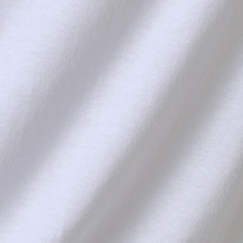オーガニックコットン 100%(身生地) 半袖Uネックシャツ フライス編み 商品画像 (2)