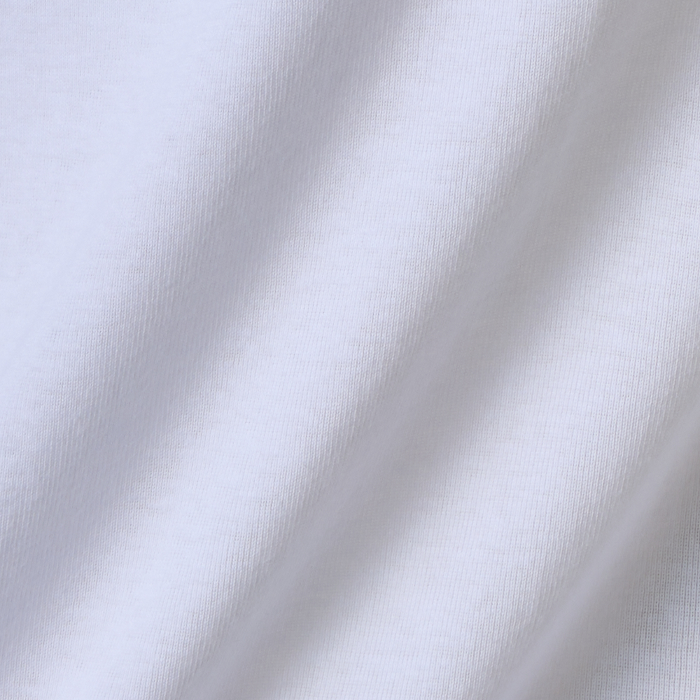 オーガニックコットン 100%(身生地) 9分袖Vネックシャツ フライス編み 商品画像 (2)