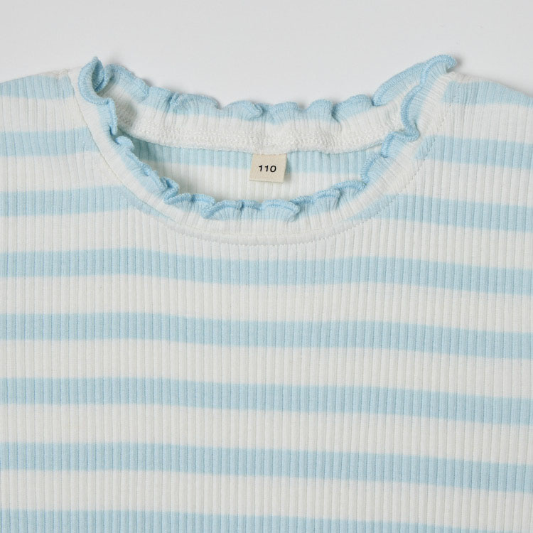 オーガニックコットン リブ半袖Tシャツ キッズ 商品画像 (1)