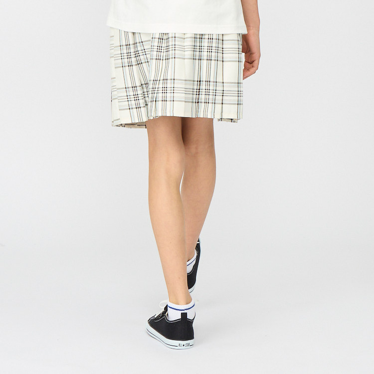 チェック柄プリーツスカート -イオンのプライベートブランド TOPVALU  