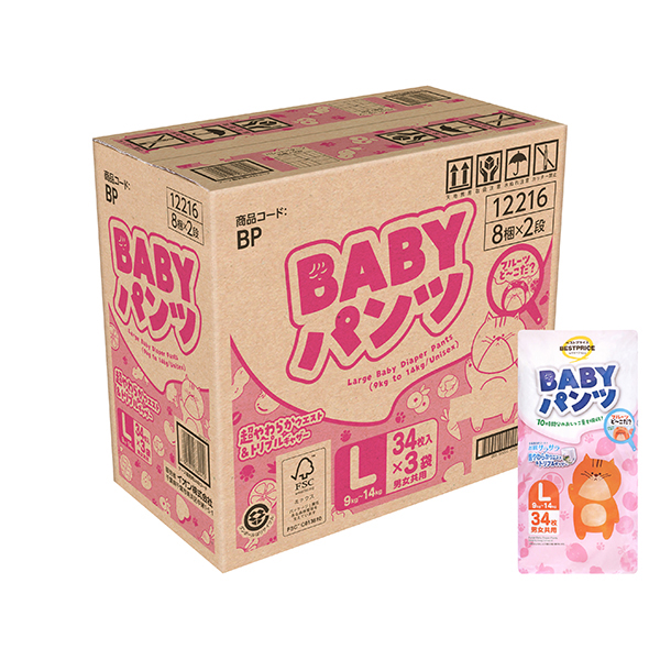 BABYパンツ L 男女共用-イオンのプライベートブランド TOPVALU(トップ