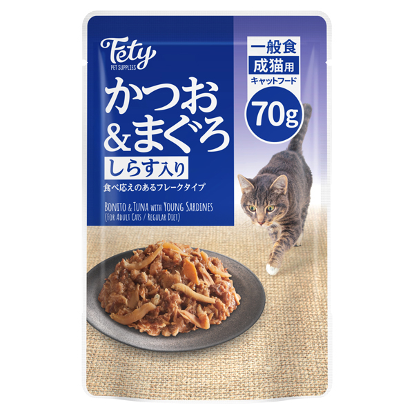 フェティ キャットフード パウチ かつお&まぐろ しらす入