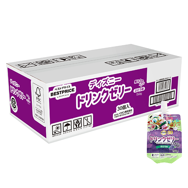 ディズニー 果汁20% ドリンクゼリー ぶどう味<ケース> 商品画像 (メイン)