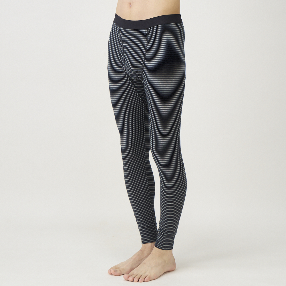 PEACE FIT WARMコットンブレンドストレッチ(身生地) 10分丈レギンスボーダー柄 商品画像 (0)