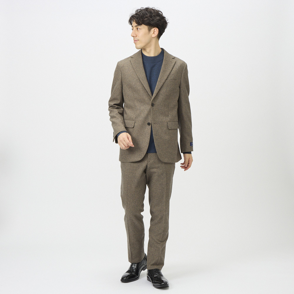 尾州織ツイード調セットアップスラックス -イオンのプライベート
