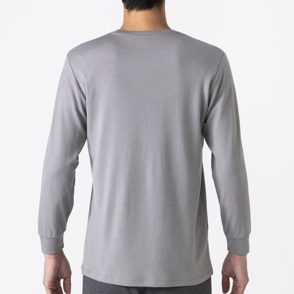 PEACE FIT WARM ウール 9分袖クルーネックシャツ -イオンの