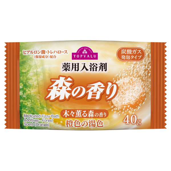 薬用入浴剤森の香り 木々薫る森の香り 橙色の湯色 商品画像 (メイン)