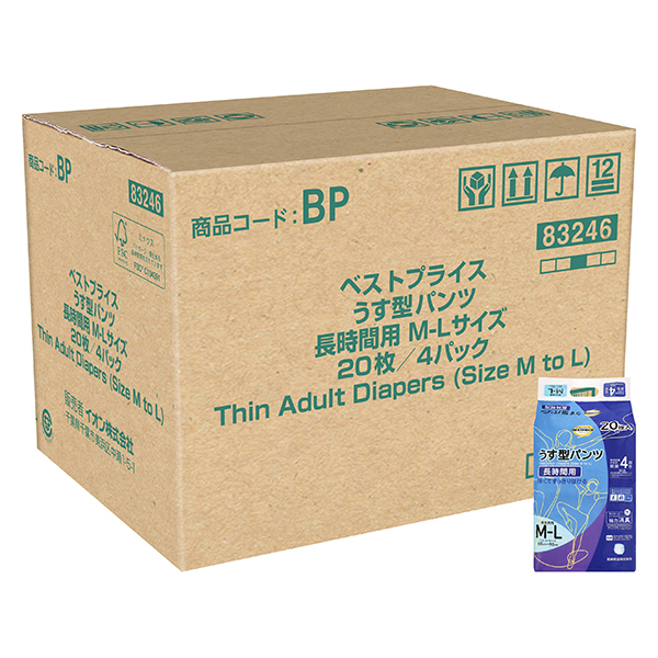 うす型長時間パンツM-Lサイズ ケース販売 商品画像 (メイン)