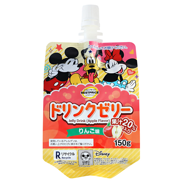 ディズニー 果汁20% ドリンクゼリー りんご味 商品画像 (メイン)