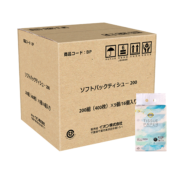ソフトパックティシューペーパー Mサイズ 商品画像 (メイン)