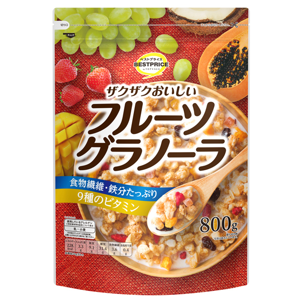 ザクザクおいしいフルーツグラノーラ 商品画像 (メイン)