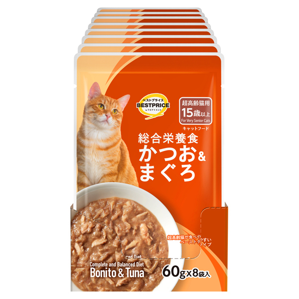 キャットフードパウチ かつお&まぐろ 超高齢猫用 ボール(総合) 商品画像 (0)