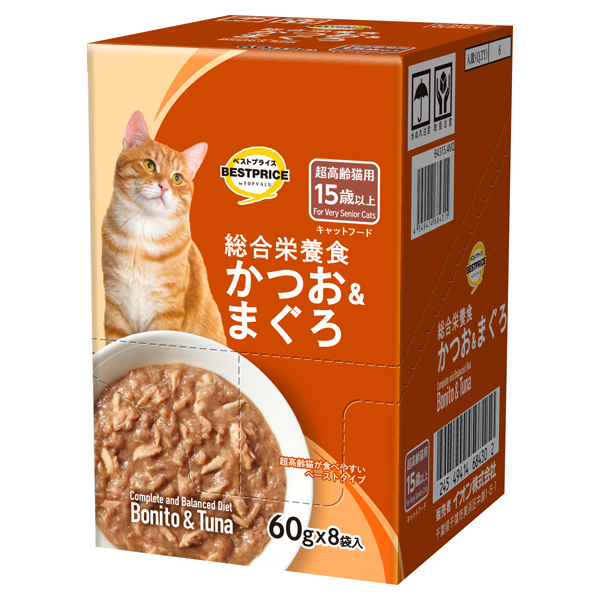 キャットフードパウチ かつお&まぐろ 超高齢猫用 ボール(総合) 商品画像 (メイン)
