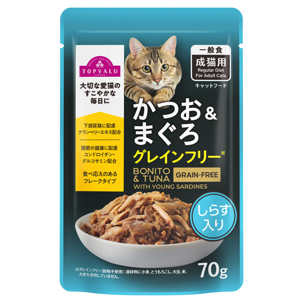 キャットフード パウチ かつお&まぐろGFしらす入り 商品画像 (メイン)