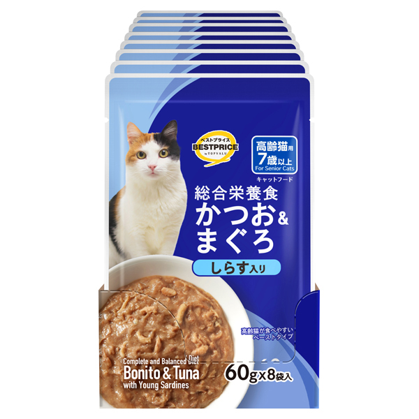 キャットフードパウチ かつお&まぐろ しらす高齢猫用ボール(総合) 商品画像 (0)