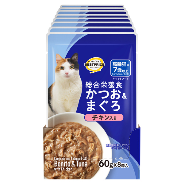 キャットフードパウチ かつお&まぐろ チキン高齢猫用ボール(総合) 商品画像 (0)