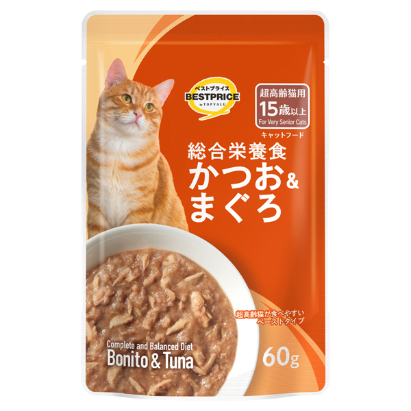 キャットフード パウチ かつお&まぐろ 超高齢猫用(総合) 商品画像 (メイン)