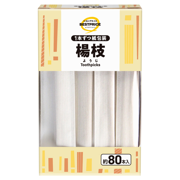 TVPB 楊枝 紙包装 約80本 商品画像 (メイン)