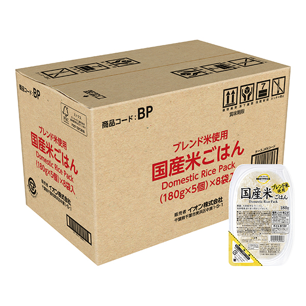 ごはん 国産ブレンド米5個パック<ケース> 商品画像 (メイン)