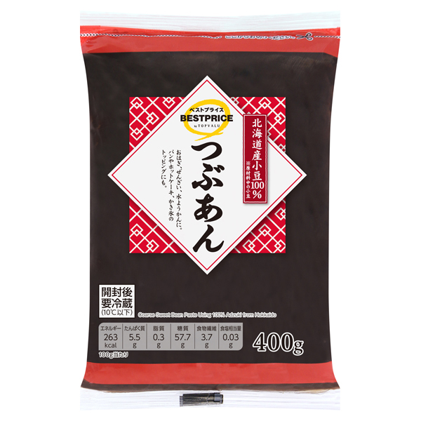 【 つぶあん】① つぶあん -イオンのプライベートブランド TOPVALU(トップバリュ