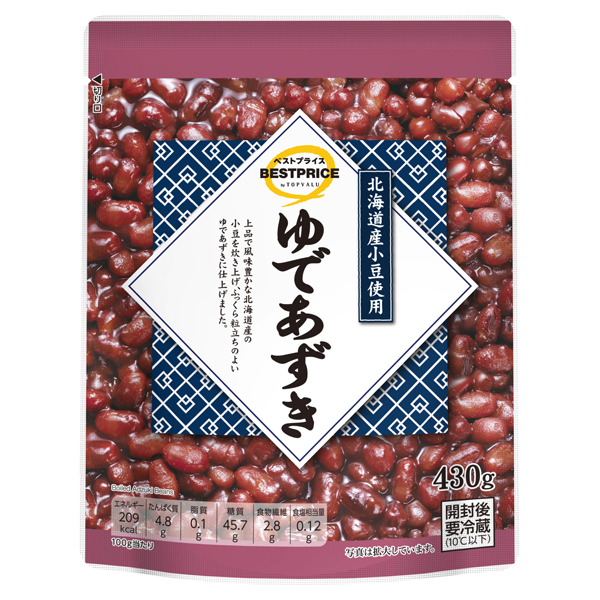 ゆであずき -イオンのプライベートブランド TOPVALU(トップバリュ