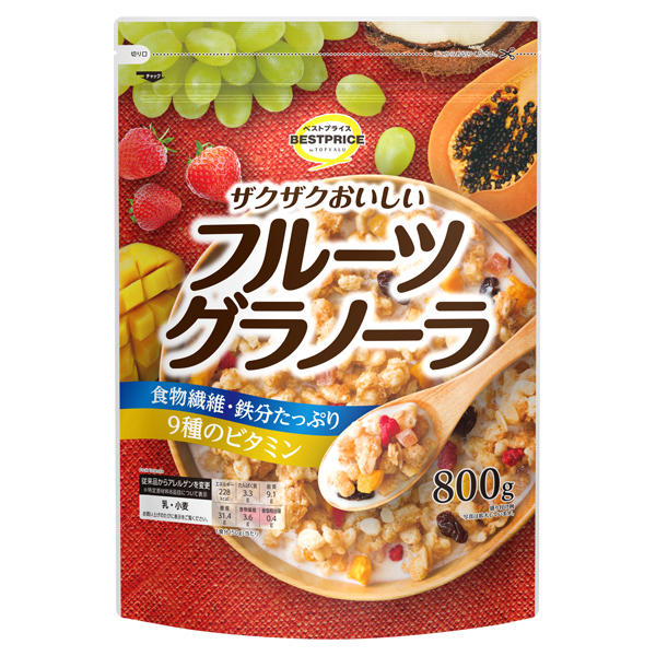 ザクザクおいしいフルーツグラノーラ 商品画像 (メイン)