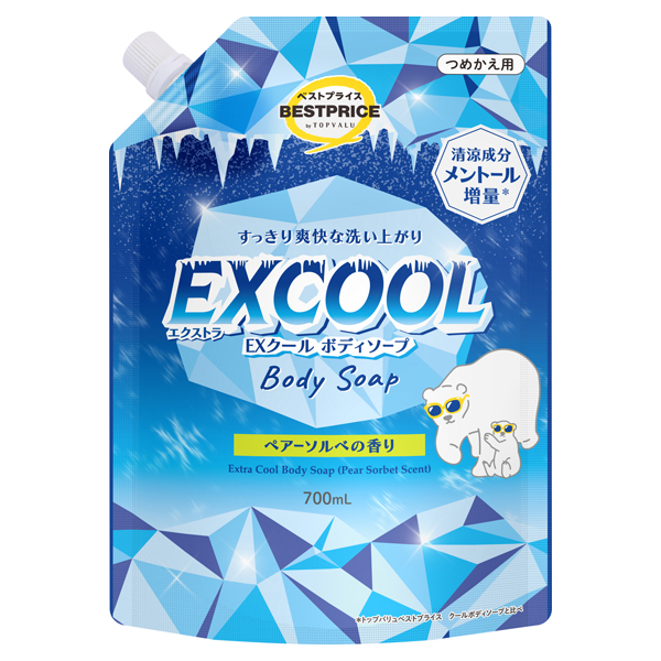 EXクールボディソープ 詰替え -イオンのプライベートブランド TOPVALU