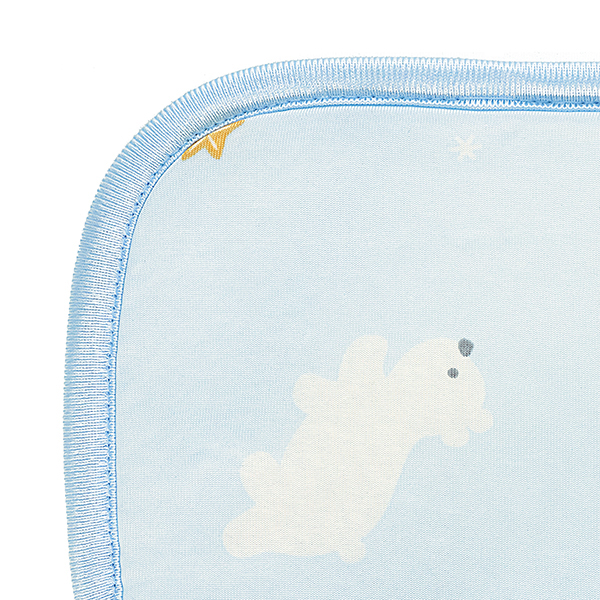 強力接触冷感マルチシート くまペンギン柄  サックス 商品画像 (2)