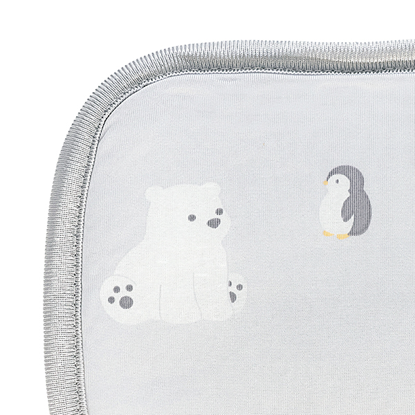 強力接触冷感マルチシート くまペンギン柄 グレー 商品画像 (2)