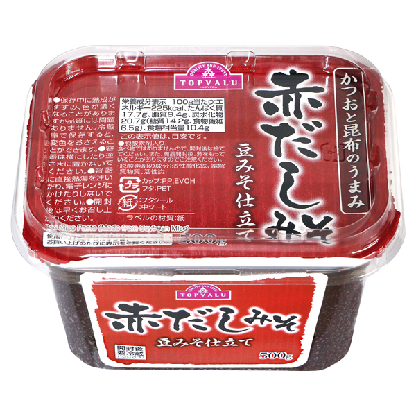 赤だしみそ(豆みそ仕立て) -イオンのプライベートブランド TOPVALU