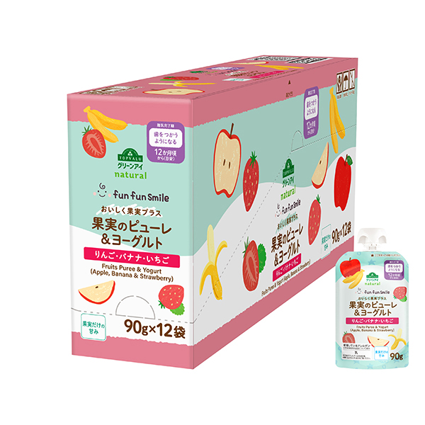 ナチュラル fun fun smile 果実のピューレ&ヨーグルト(りんご・バナナ・いちご)<ボール> 商品画像 (メイン)