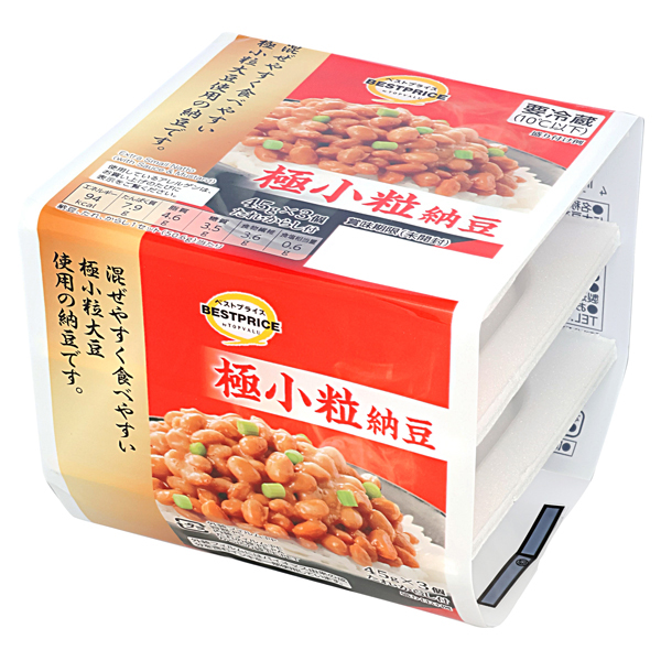 極小粒納豆(近畿) -イオンのプライベートブランド TOPVALU(トップ