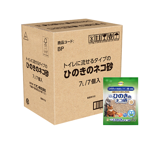 ひのきのネコ砂 <ケース> 商品画像 (メイン)
