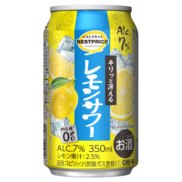 レモンサワー -イオンのプライベートブランド TOPVALU(トップバリュ