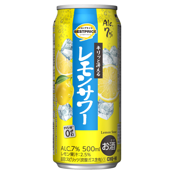レモンサワー -イオンのプライベートブランド TOPVALU(トップバリュ