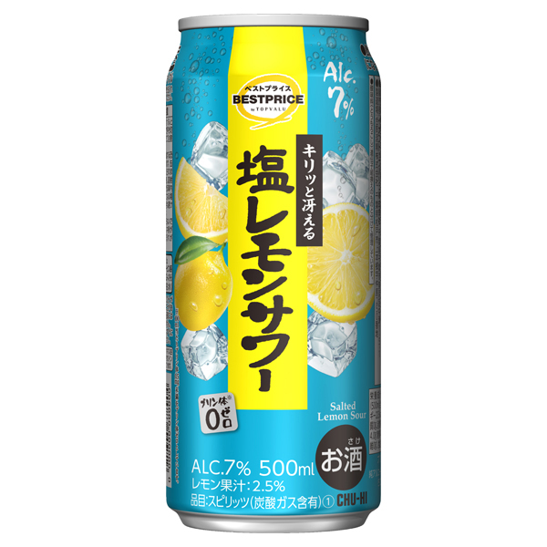 塩レモンサワー -イオンのプライベートブランド TOPVALU(トップバリュ
